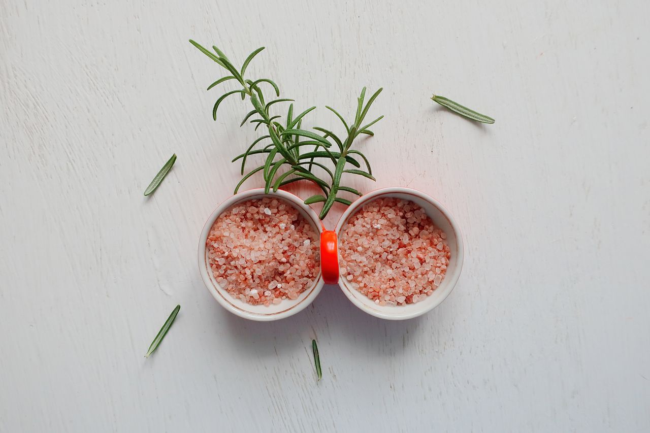 Macro photograph of the ingredients in Salt Garden